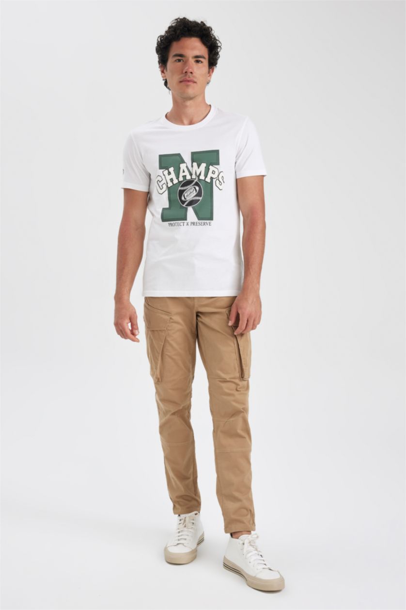 MAN White Slim Fit Short Sleeve T-Shirt