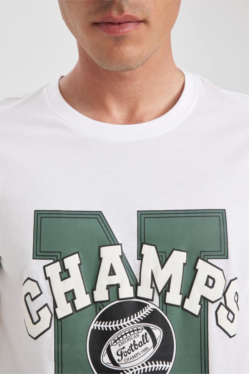 MAN White Slim Fit Short Sleeve T-Shirt