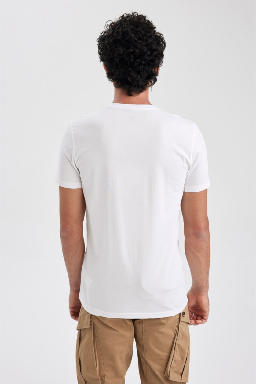 MAN White Slim Fit Short Sleeve T-Shirt