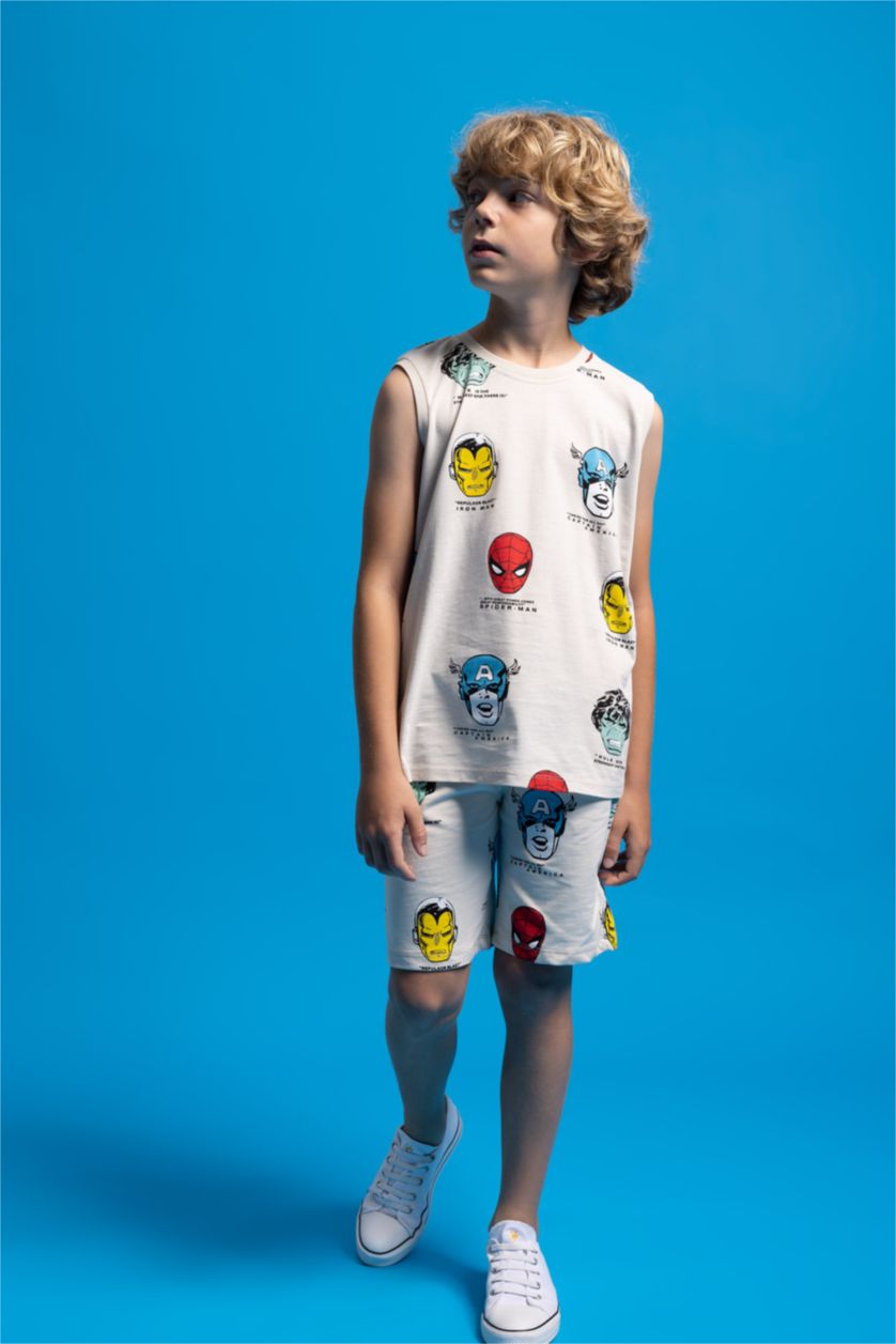 Boys & Teens Beige Boy Marvel Comics Crew Neck Singlet