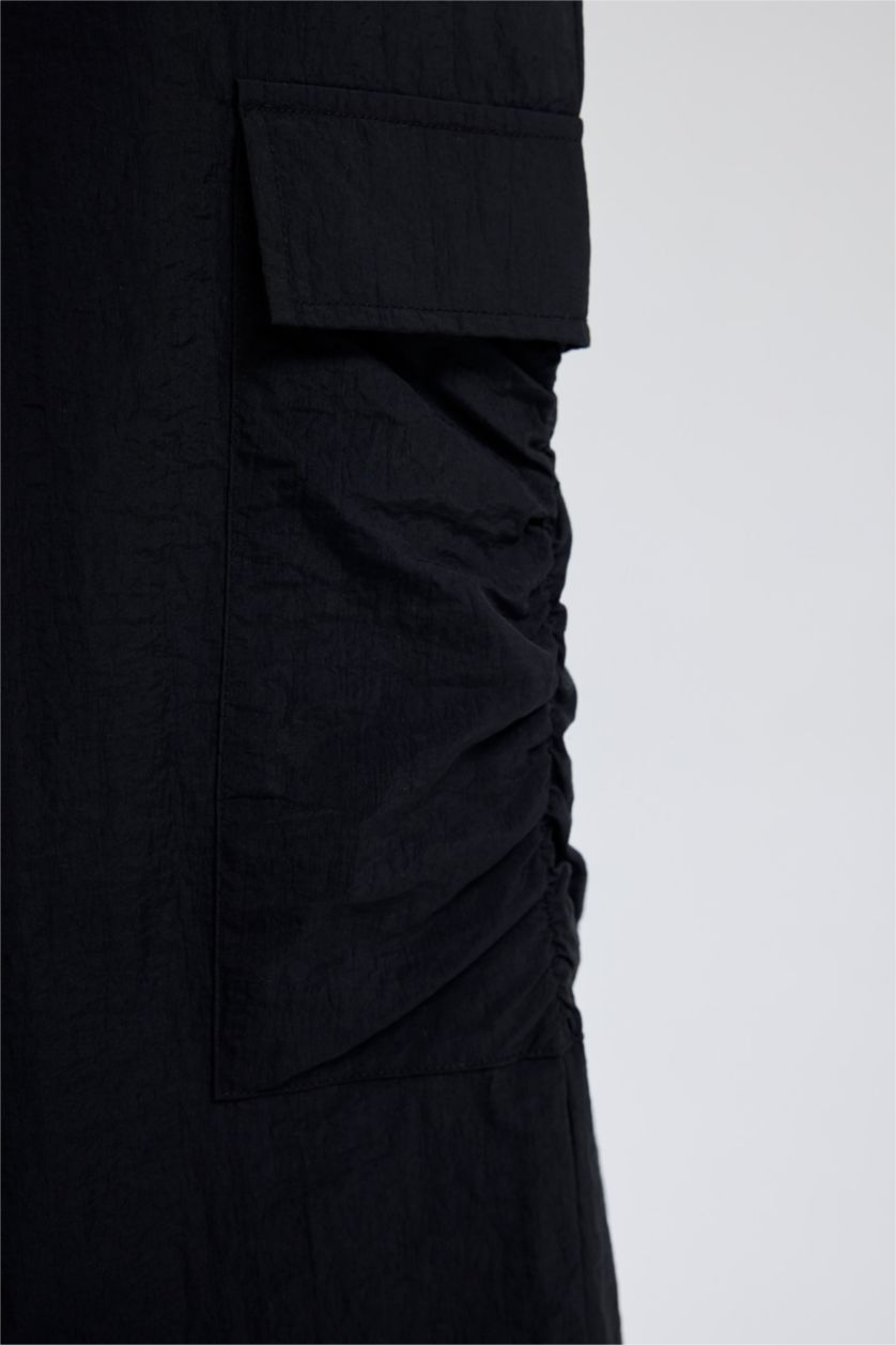 FEMME Noir Pantalon Parachute Standard