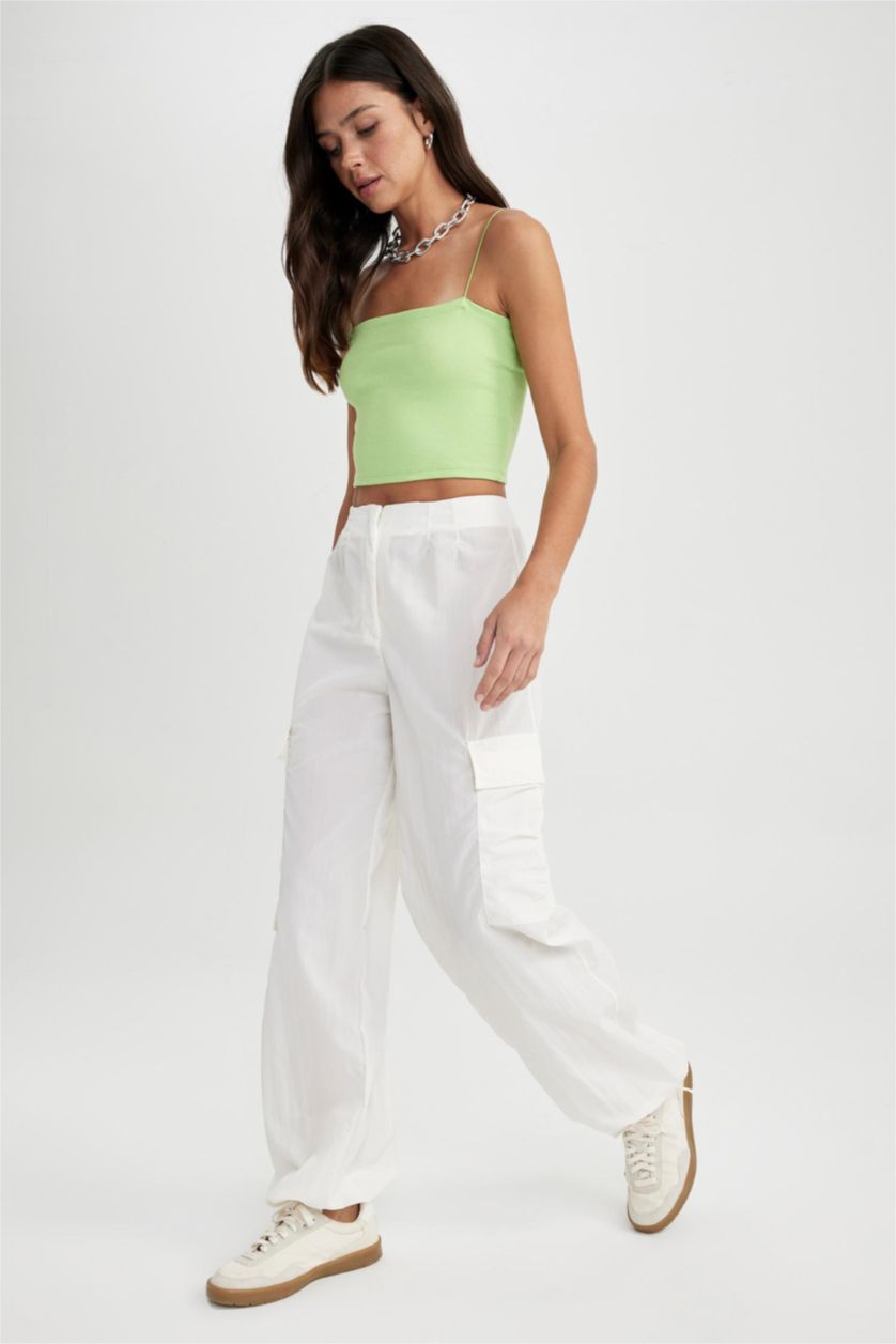 حريمي بيج فاتح بنطلون باراشوت