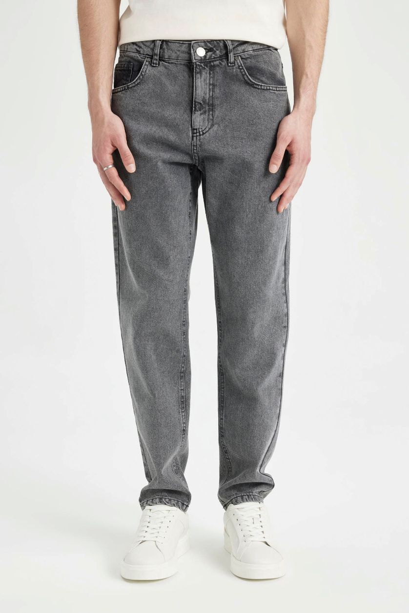 HOMME Gris Jean Taille normale Coupe régulière