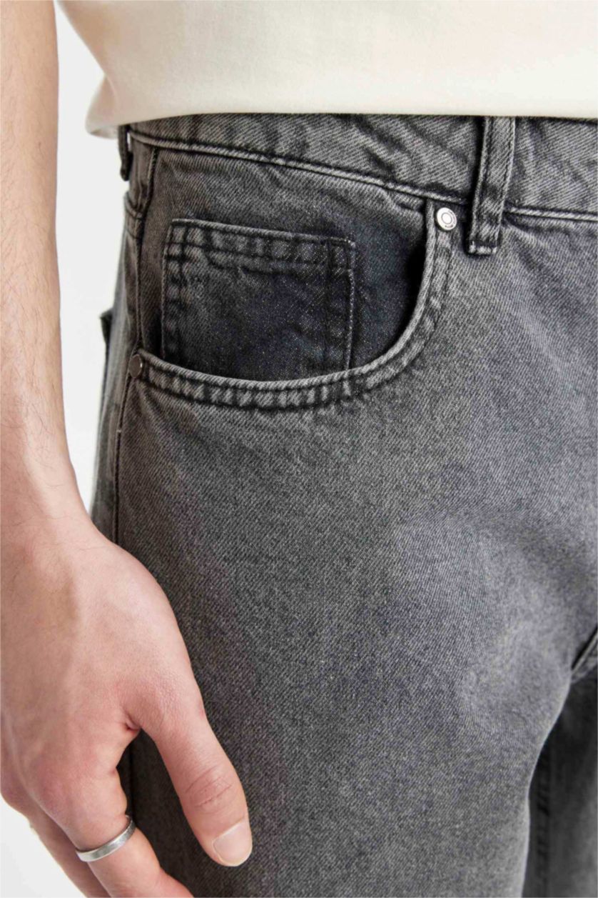 HOMME Gris Jean Taille normale Coupe régulière