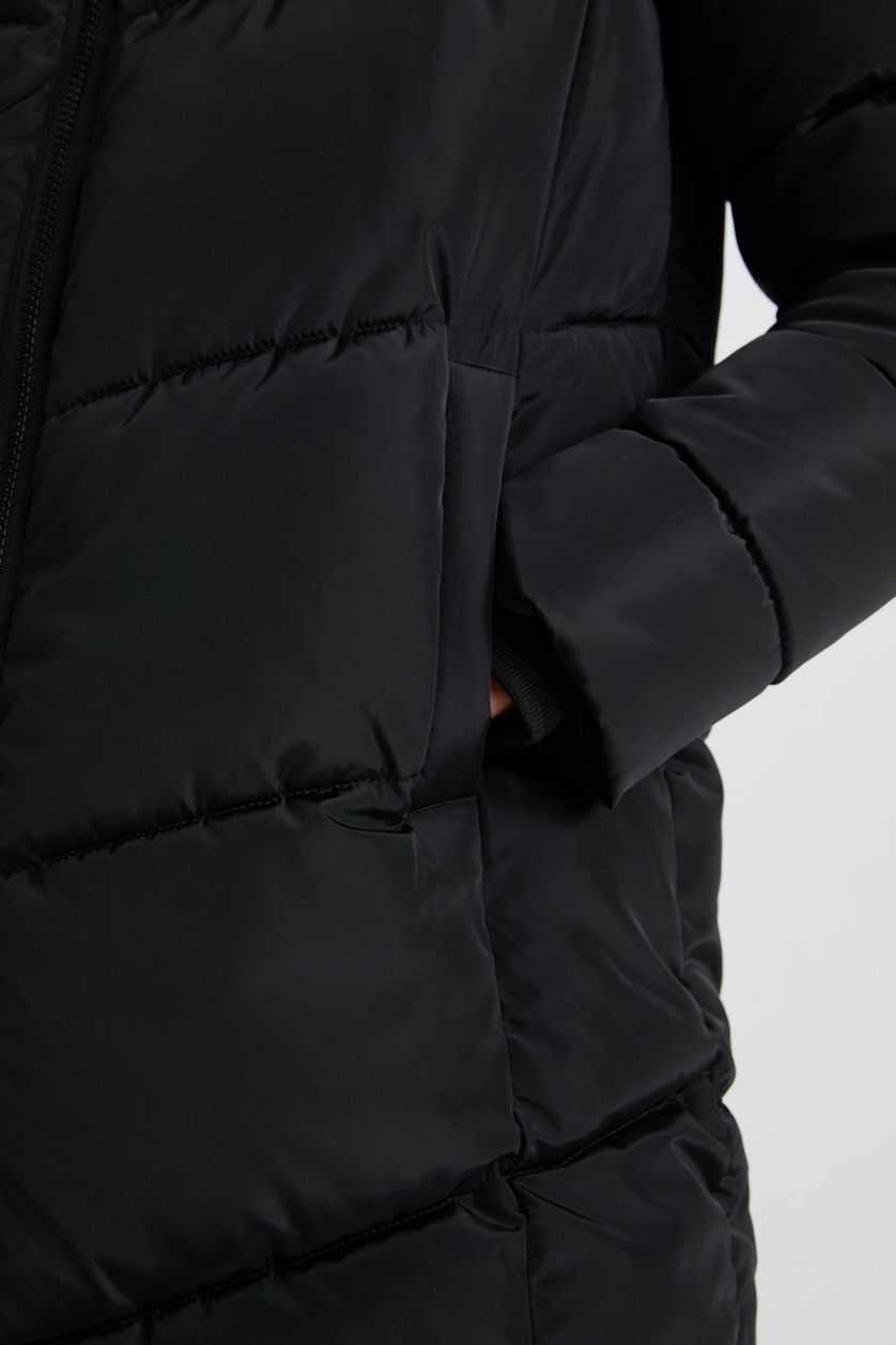 Kadın Siyah Su Geçirmez Parka