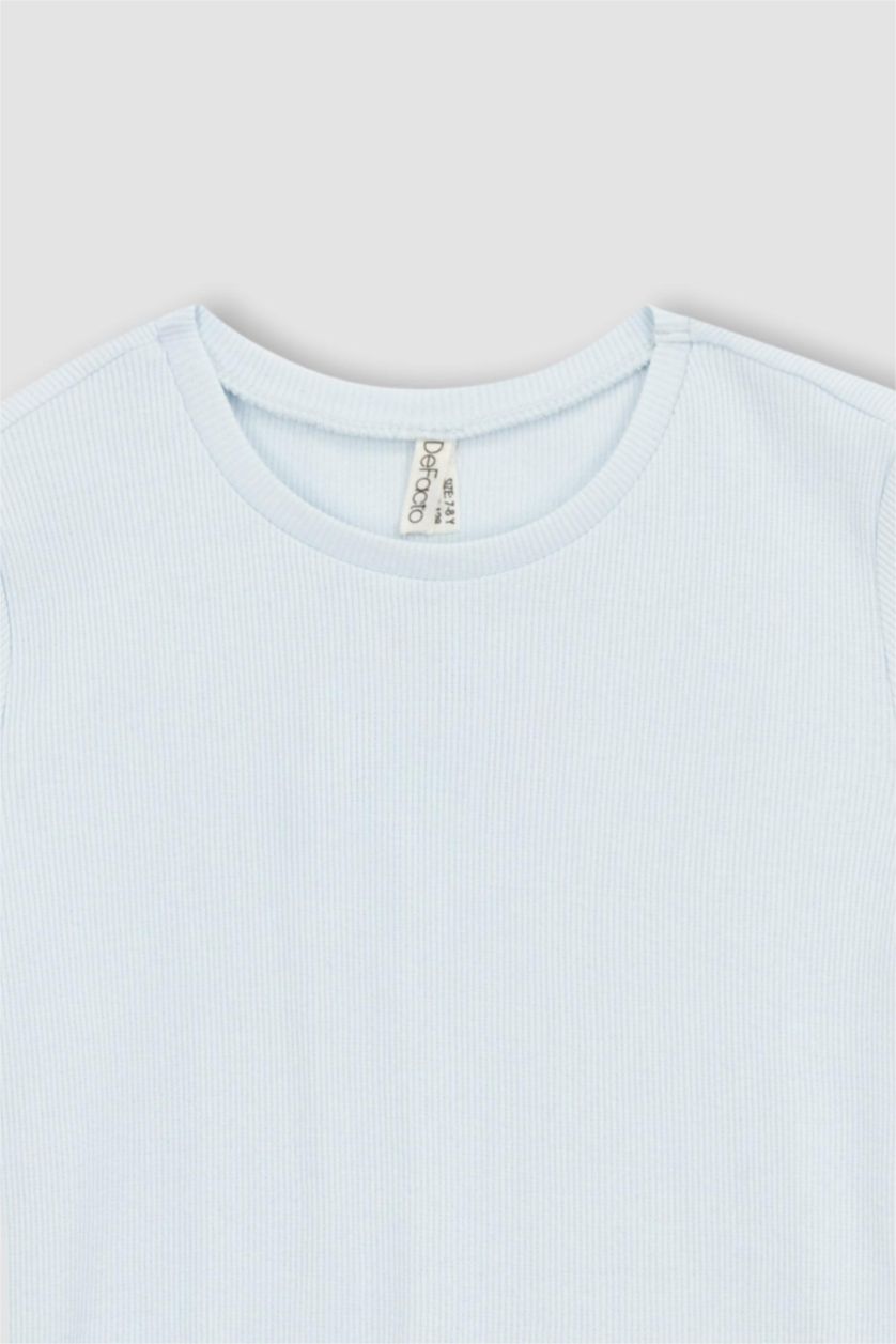 Девочки и подростки Светло-синий Футболка приталенного кроя для девочек, Школьная коллекция