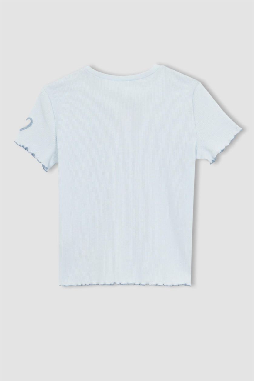 Девочки и подростки Светло-синий Футболка приталенного кроя для девочек, Школьная коллекция