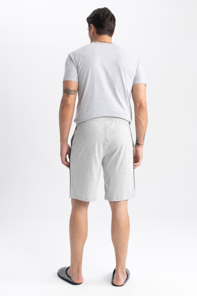 MAN Grey Melange Regular Fit Knitted Bottoms