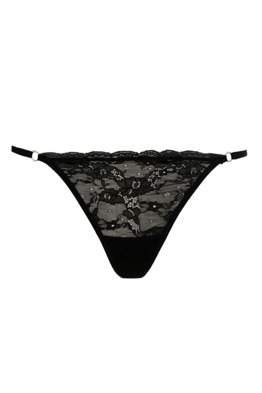 Kadın Siyah Dantel Tanga