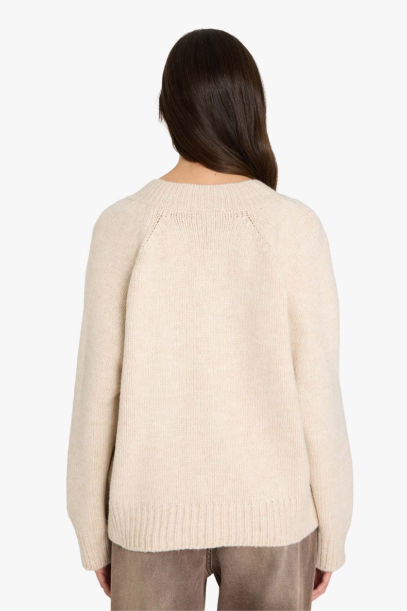 حريمي بيج بلوفر اوفر سايز بياقة V