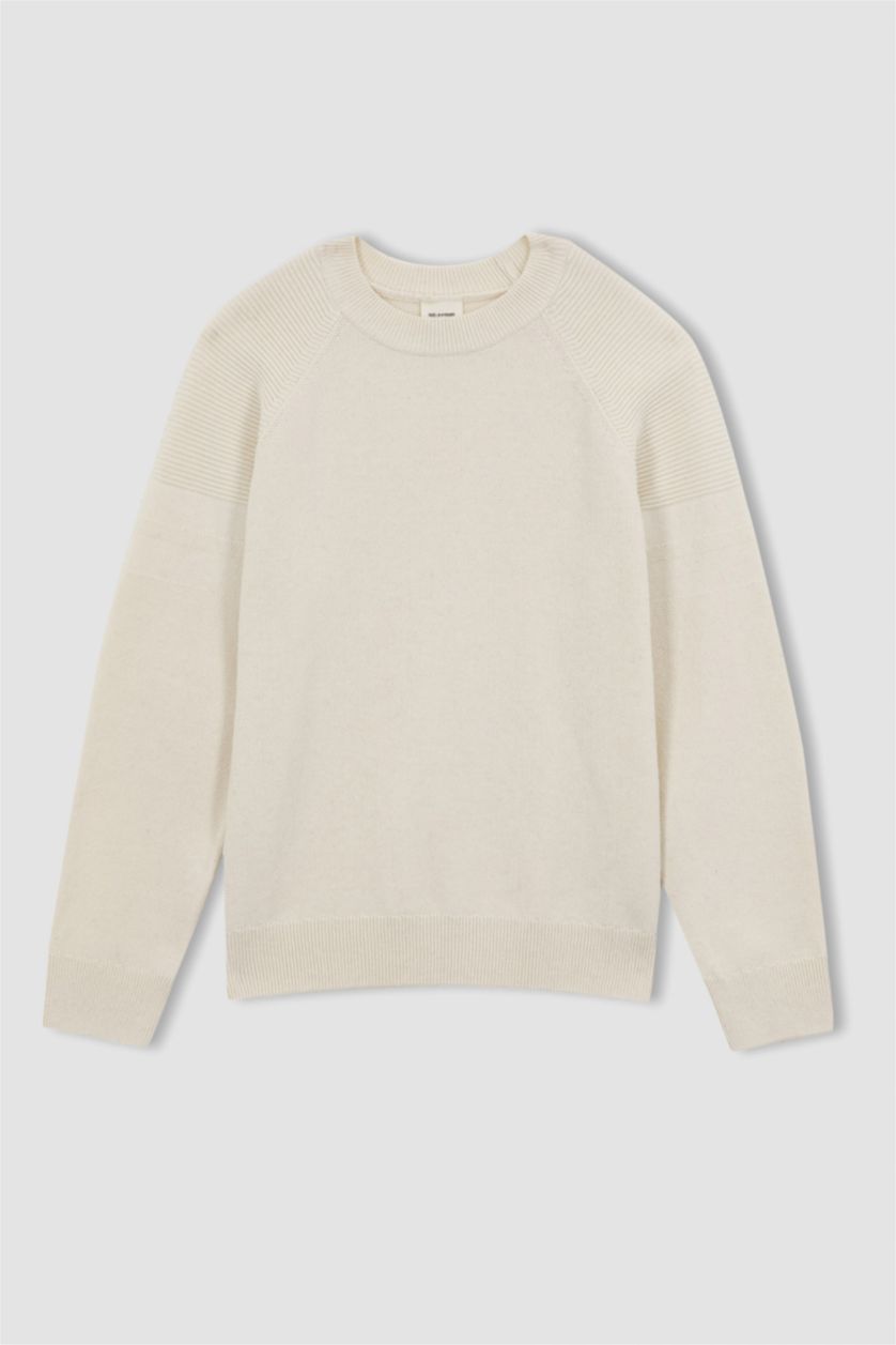 Мальчики и подростки Бежевый Свитер стандартного кроя для мальчиков, Школьная коллекция