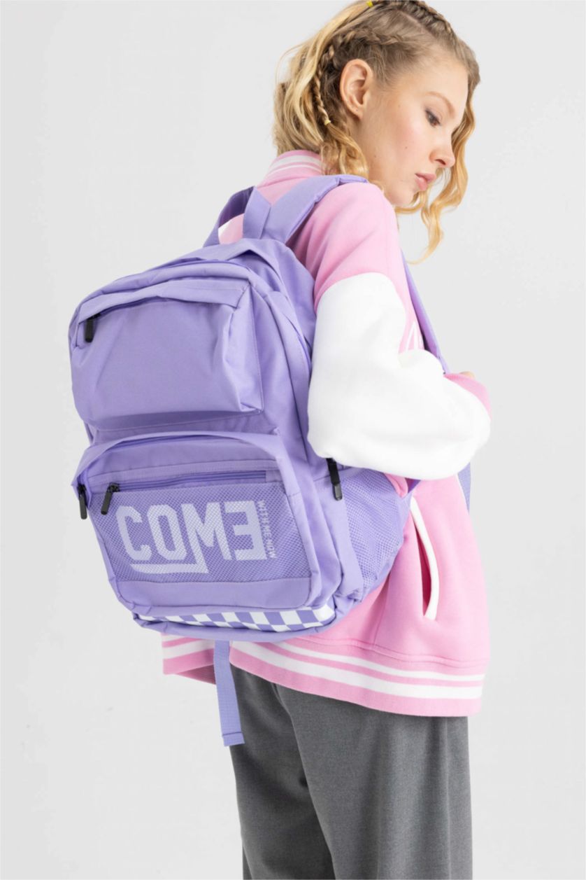 Женщины Сиреневый Рюкзак, Школьная коллекция