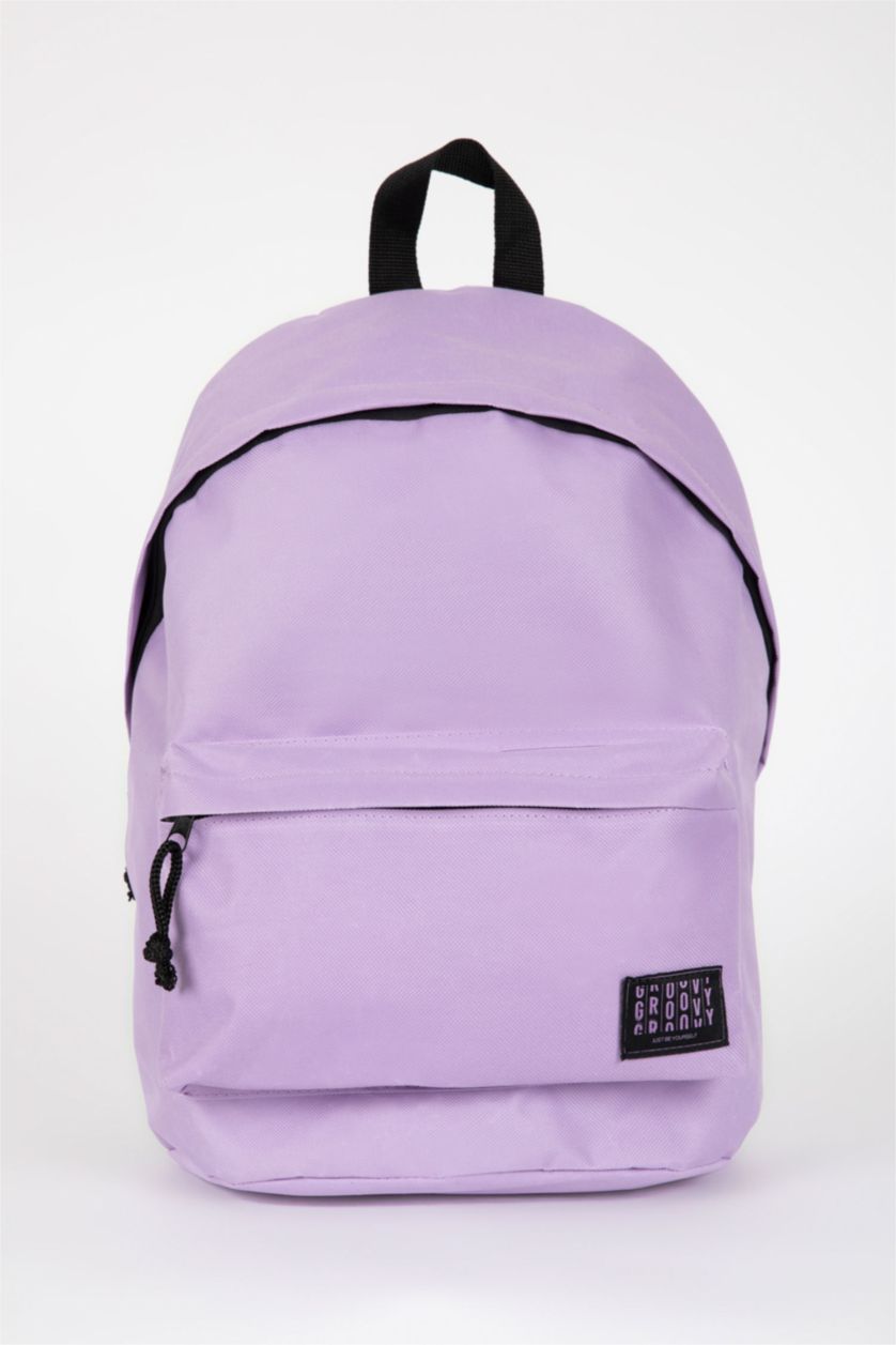 WOMAN Lilac Unisex Large Jean School Backpack