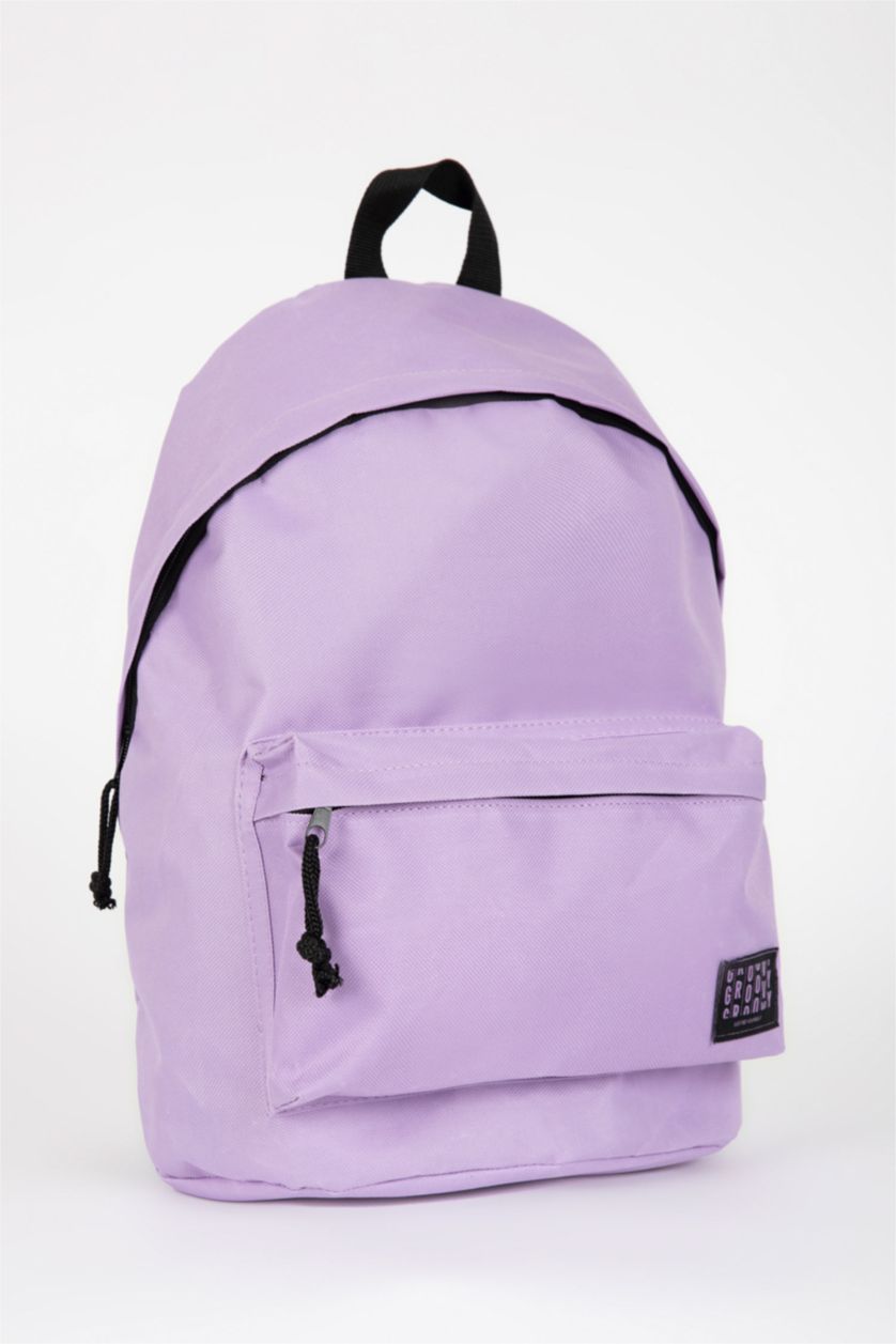 WOMAN Lilac Unisex Large Jean School Backpack