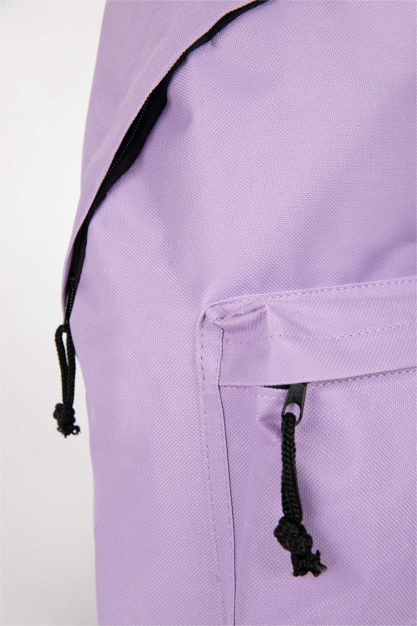 WOMAN Lilac Unisex Large Jean School Backpack