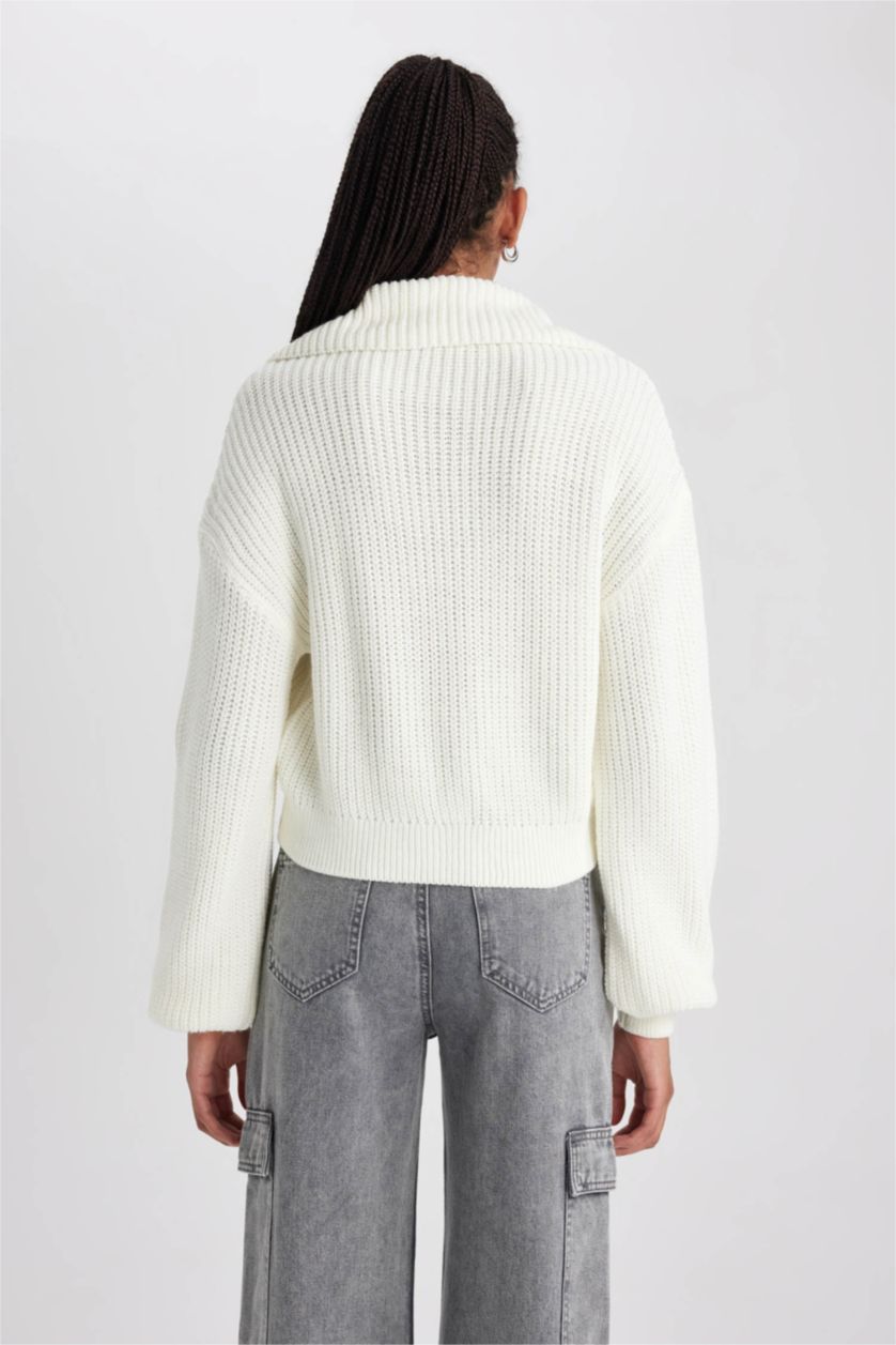 نساء بيج فاتح Slim Fit Knitwear Cardigan