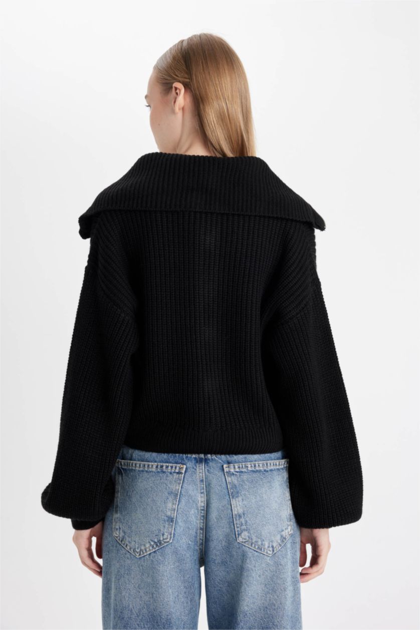 نساء أسود Slim Fit Knitwear Cardigan
