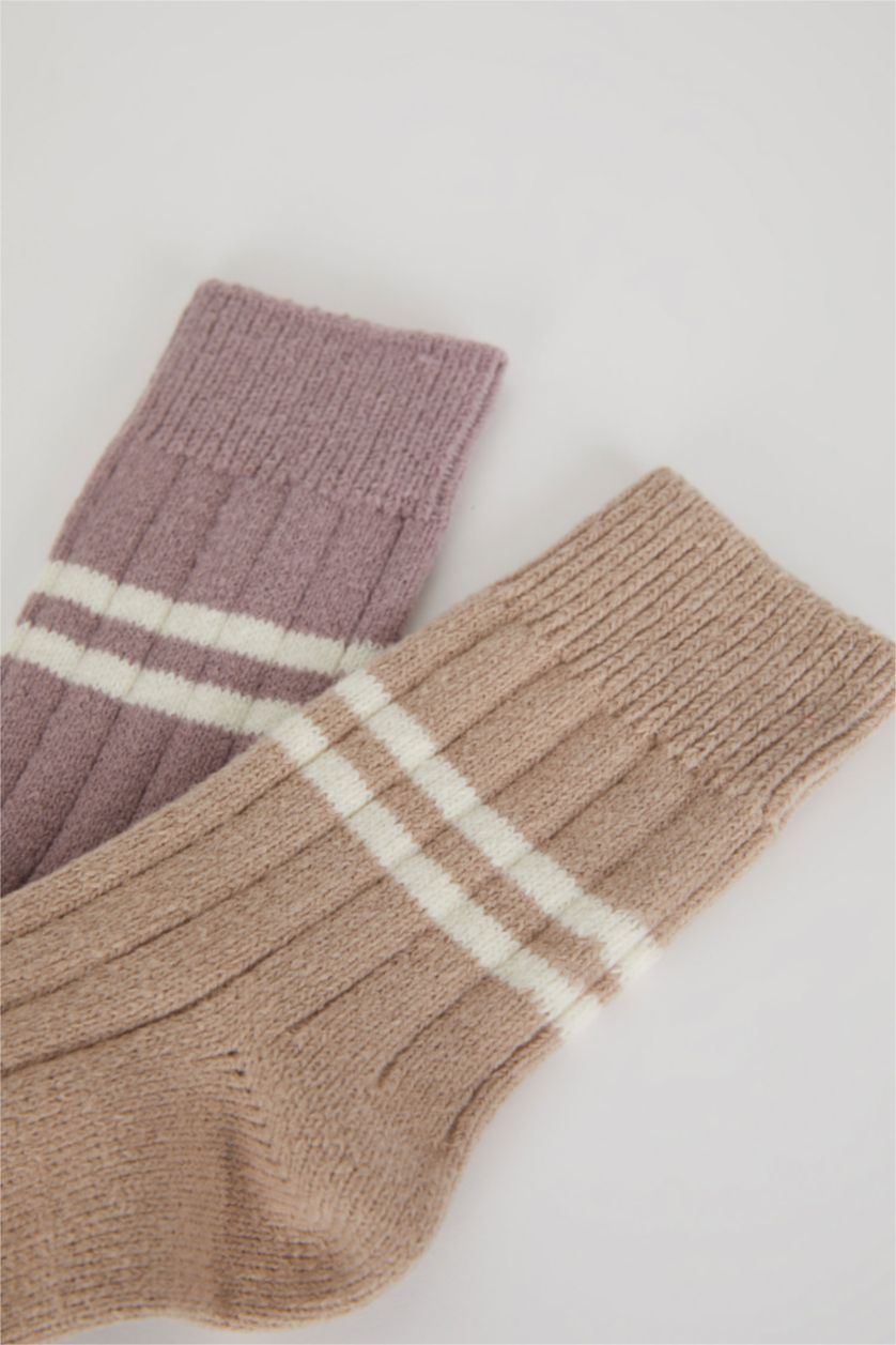 Kadın Karma 2'li Pamuklu Kışlık Çorap