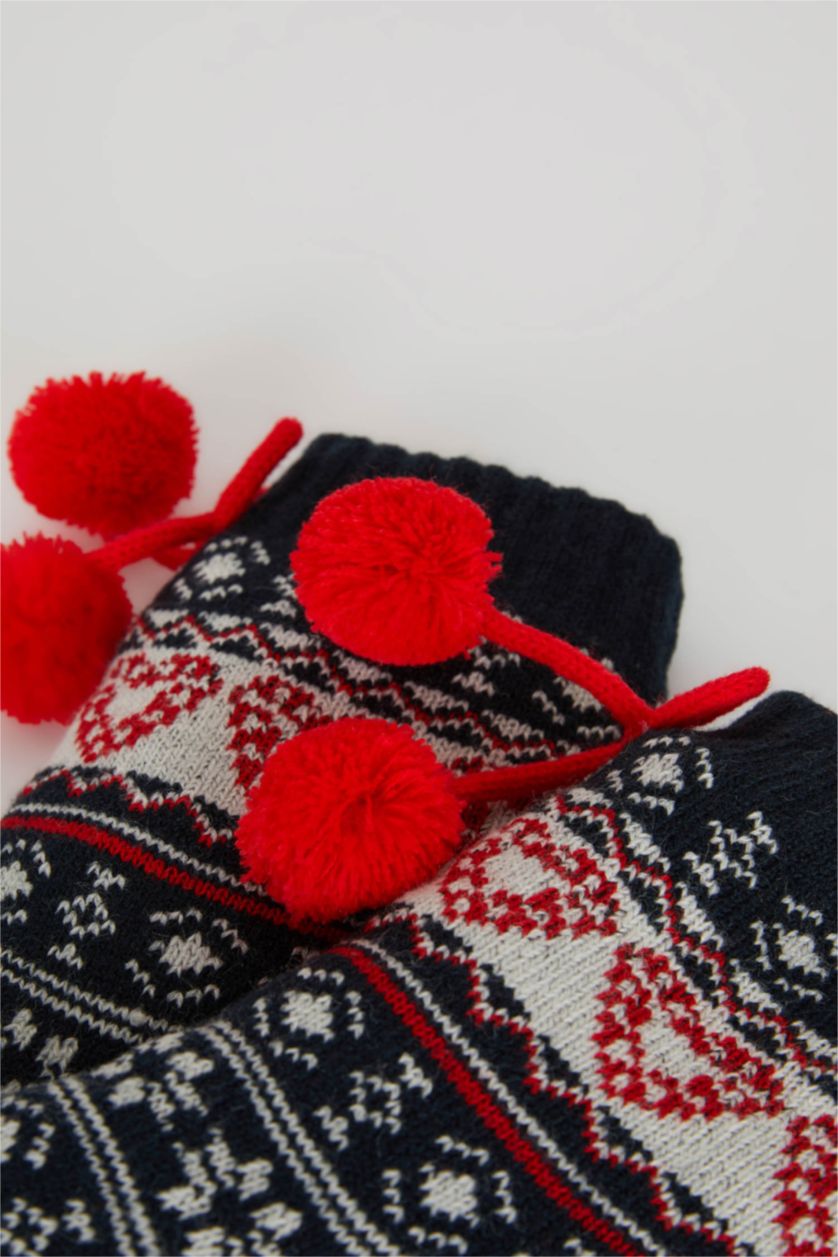 Kadın Lacivert Pamuklu Uzun Çorap