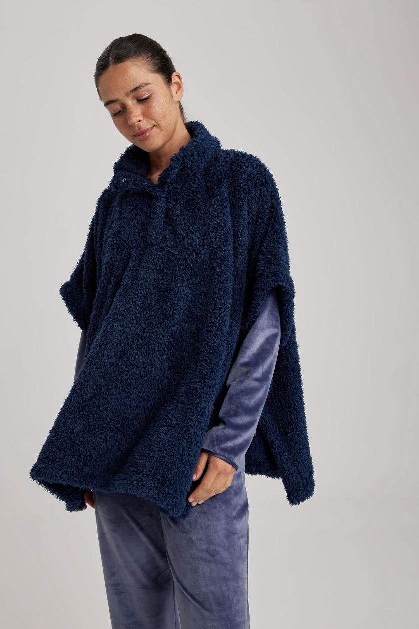 حريمي كحلي روب نوم اوفر سايز بياقة مدورة من Fall In Love