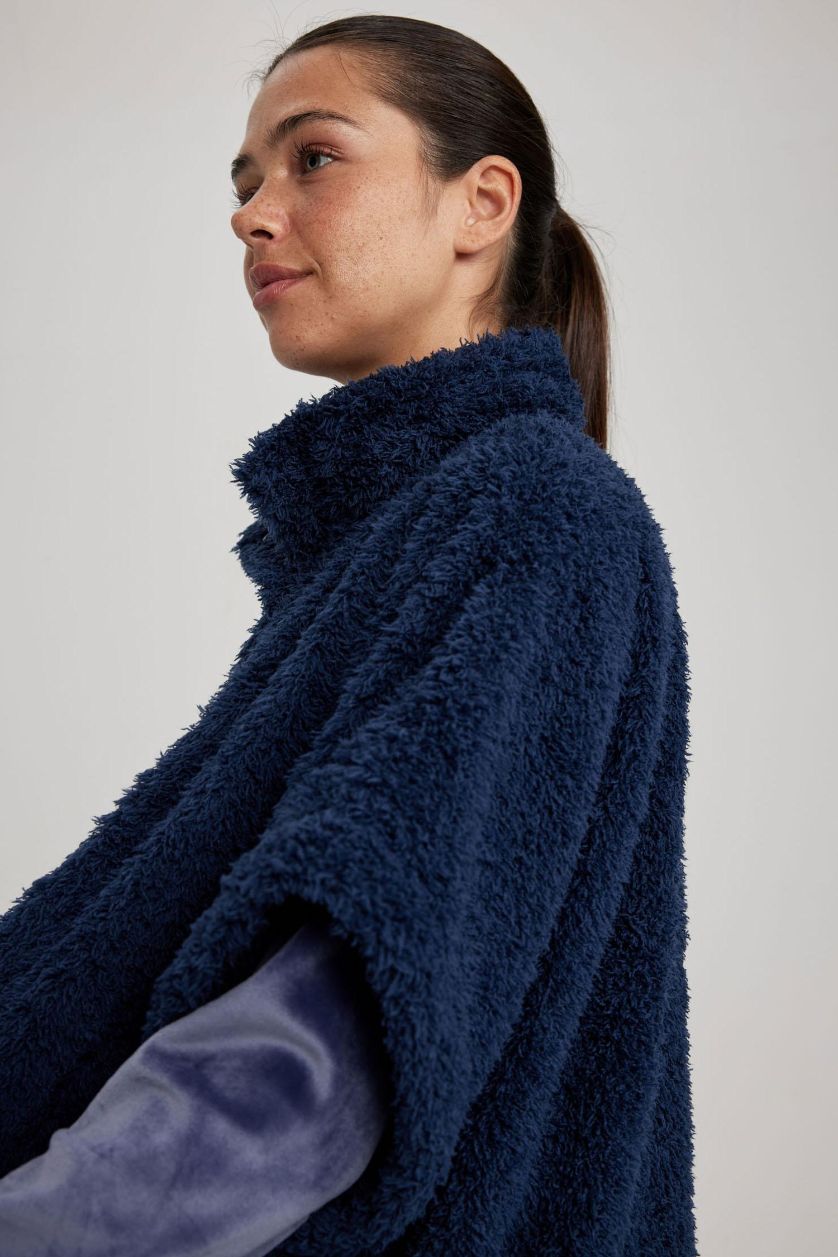 حريمي كحلي روب نوم اوفر سايز بياقة مدورة من Fall In Love