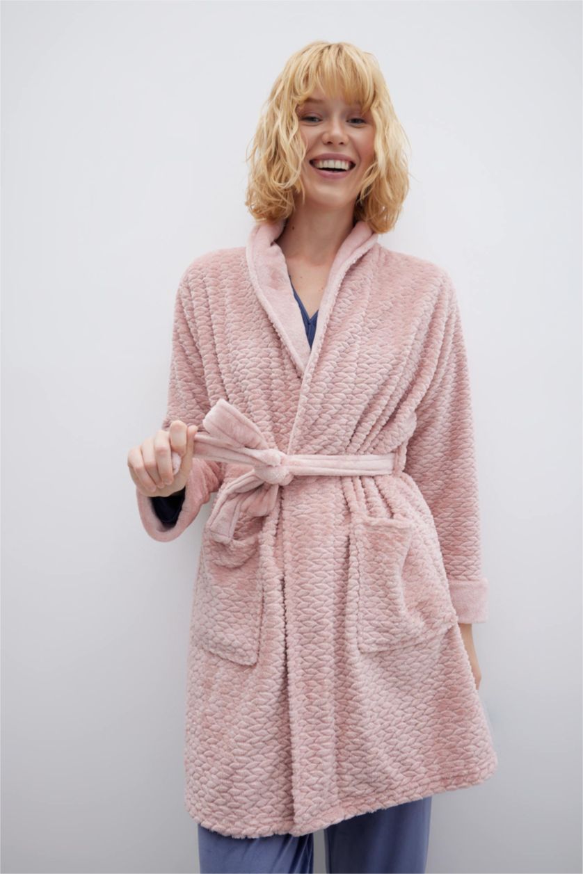 WOMAN Rose Fall in Love Regular Fit Welsoft Plush Long Robe