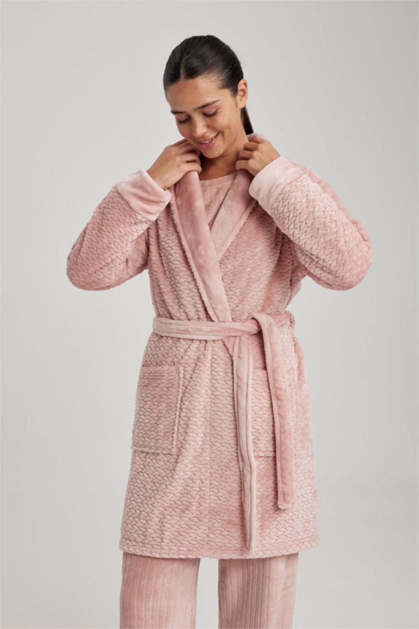 WOMAN Rose Fall in Love Regular Fit Welsoft Plush Long Robe