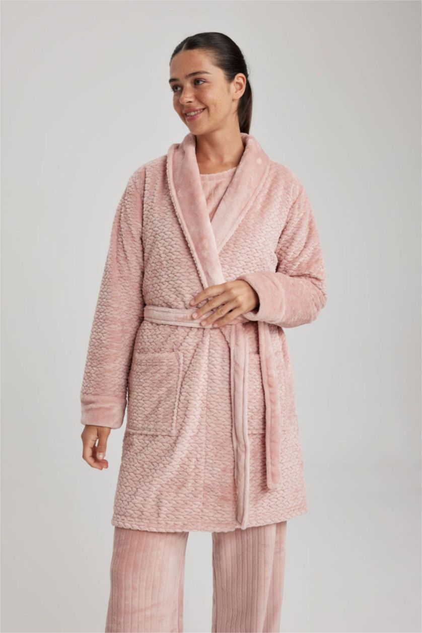 WOMAN Rose Fall in Love Regular Fit Welsoft Plush Long Robe