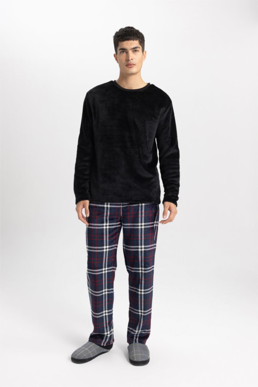 Man Black fleece 2 piece Set