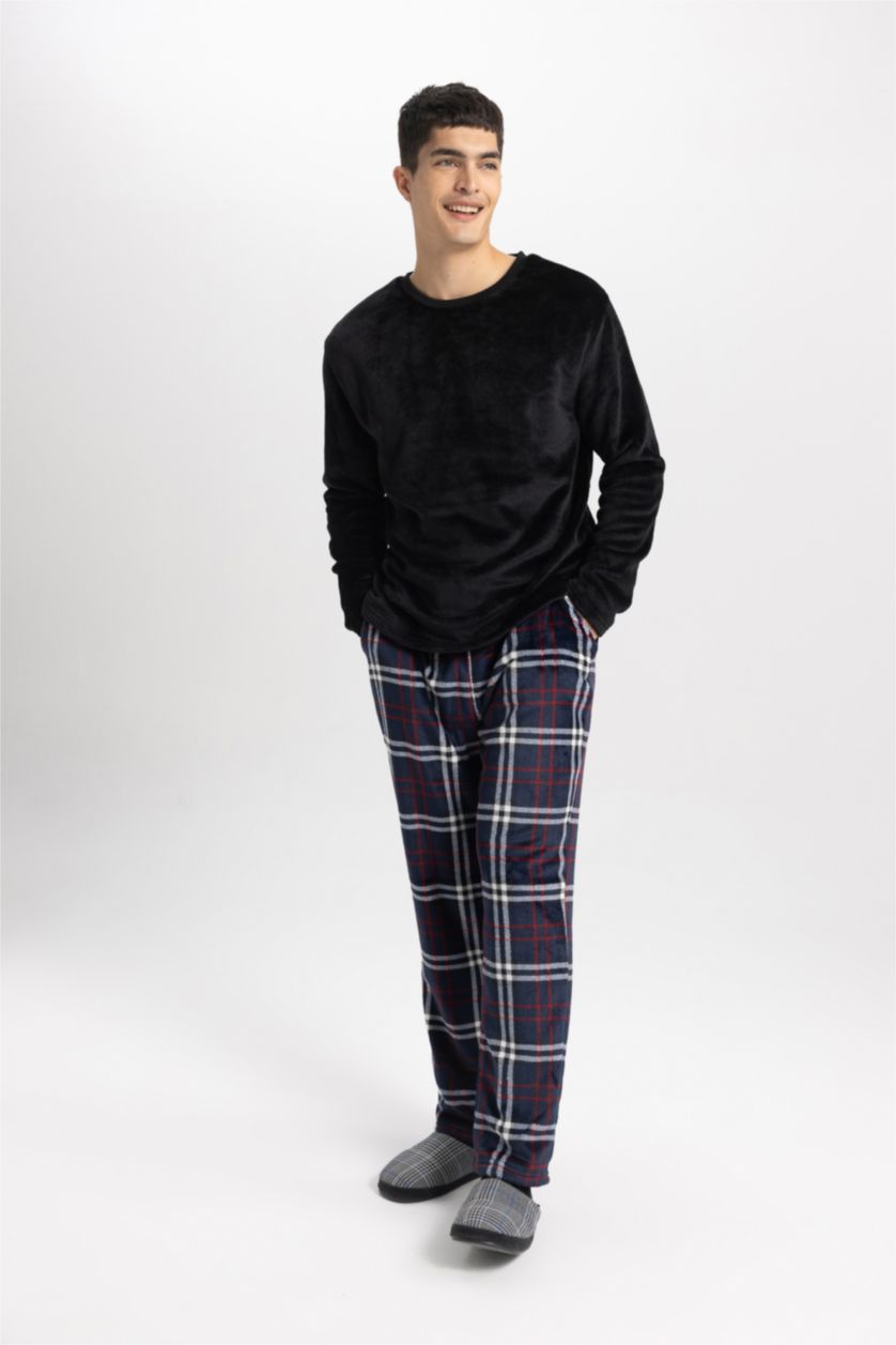 Man Black fleece 2 piece Set