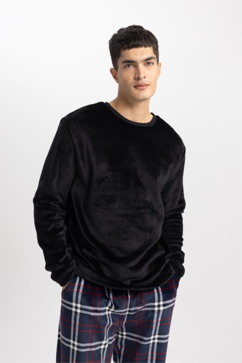 Man Black fleece 2 piece Set