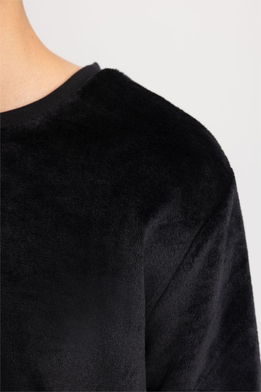 Man Black fleece 2 piece Set