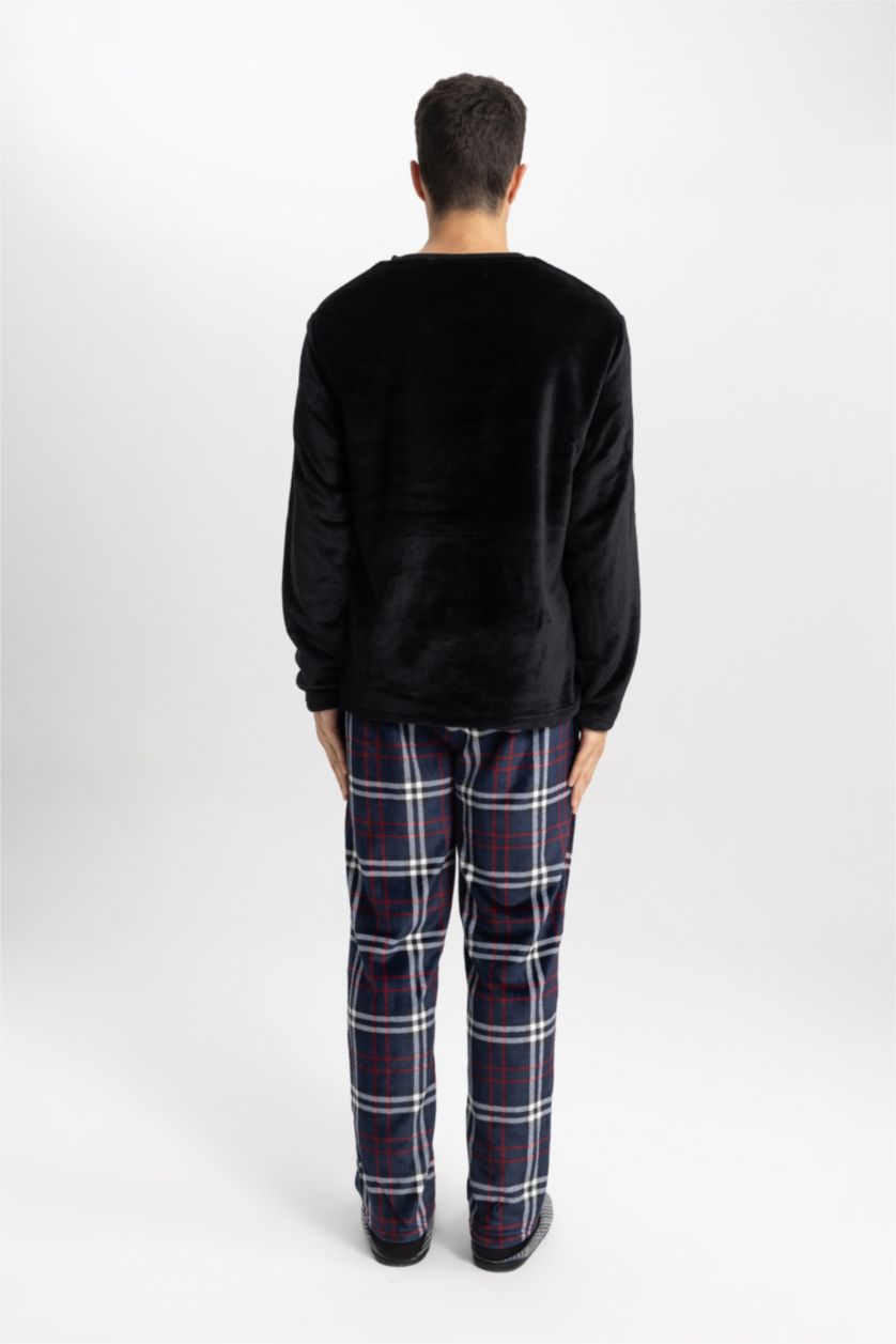 Man Black fleece 2 piece Set