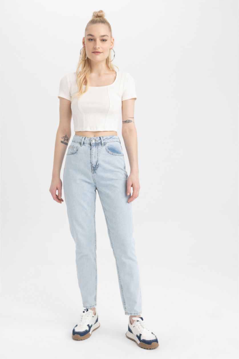 FEMME BLEU Clair Jean Coupe Mom