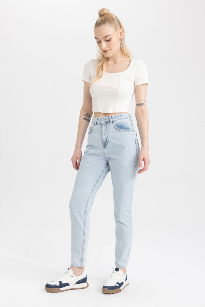 FEMME BLEU Clair Jean Coupe Mom