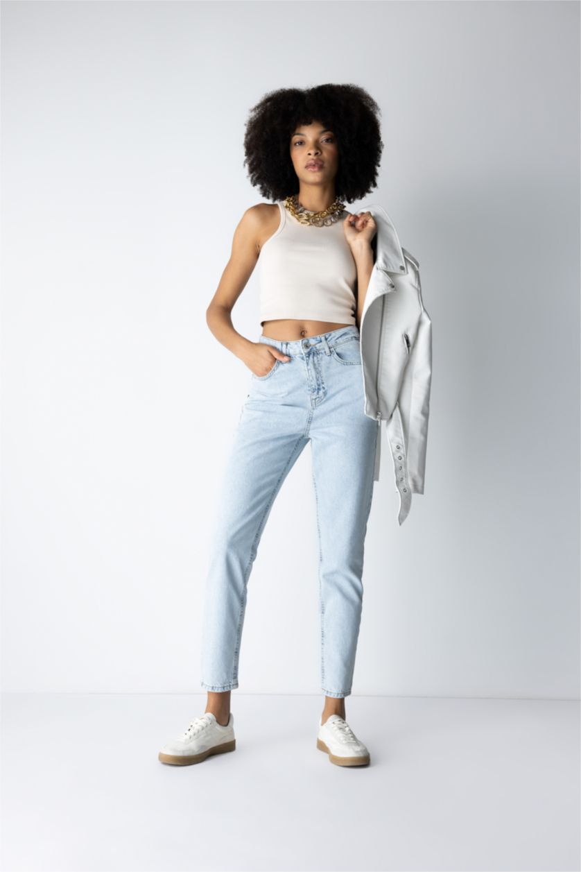 FEMME BLEU Clair Jean Coupe Mom