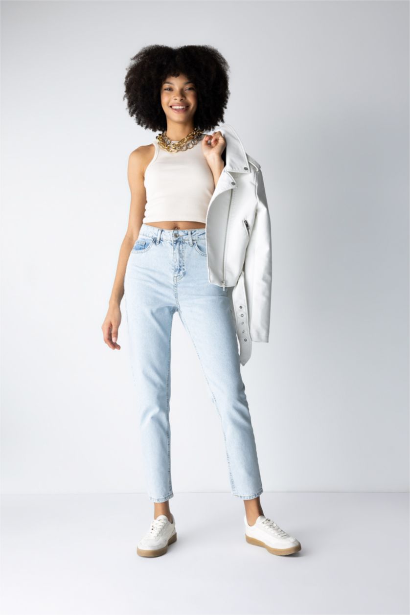 FEMME BLEU Clair Jean Coupe Mom