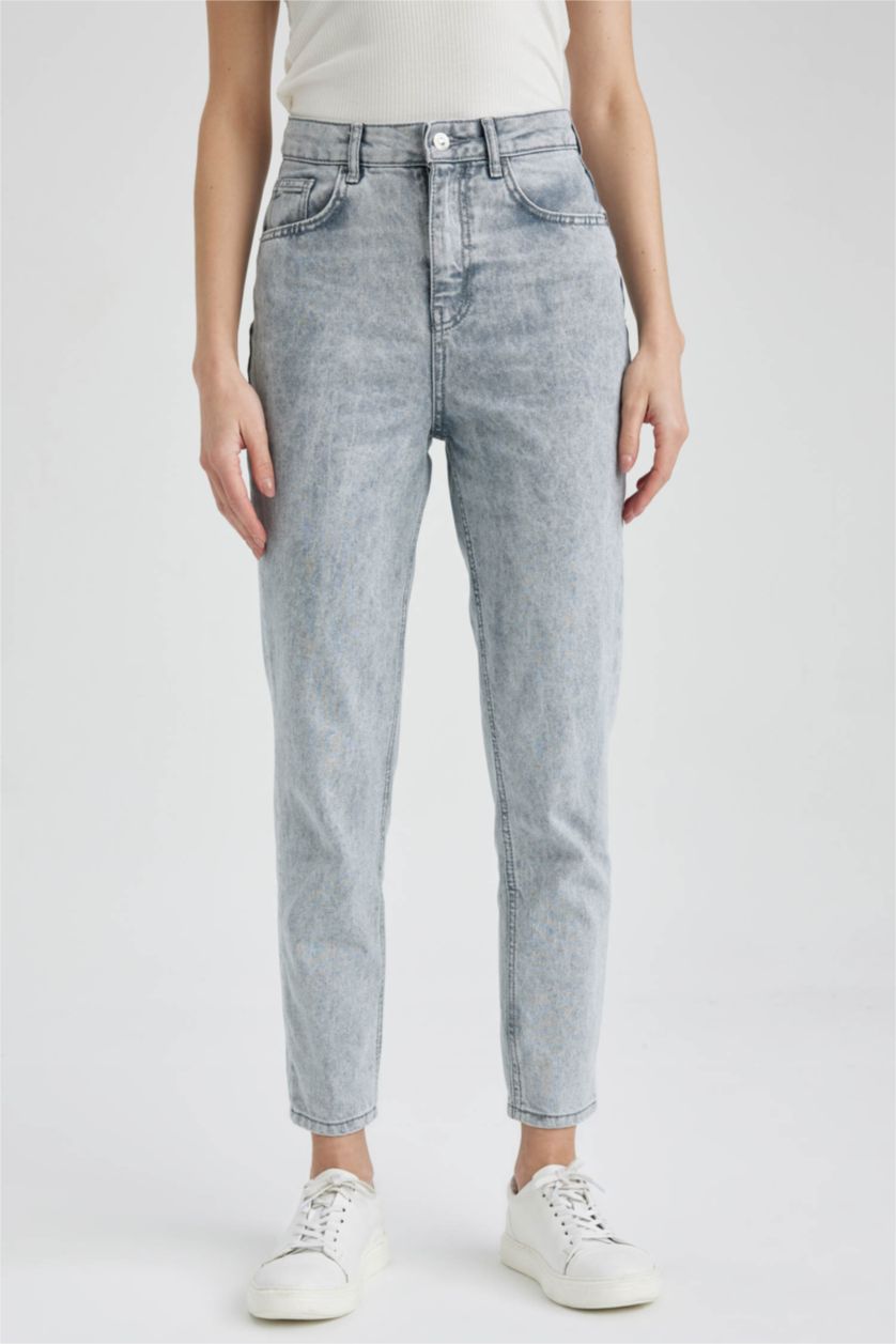 Женщины Серый Джинсы мом