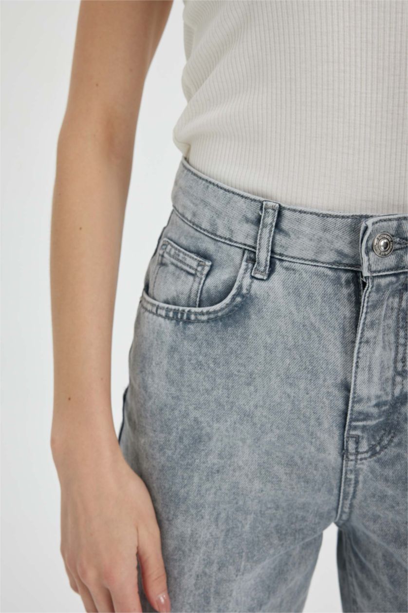 Женщины Серый Джинсы мом