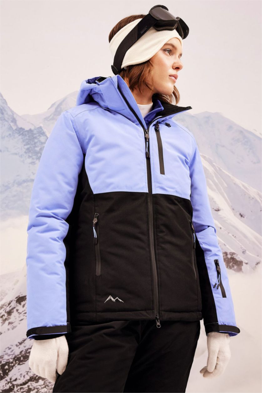 WOMAN Lilac DeFactoFit Water Repellent Regular Fit Fleece Lined Ski Jacket