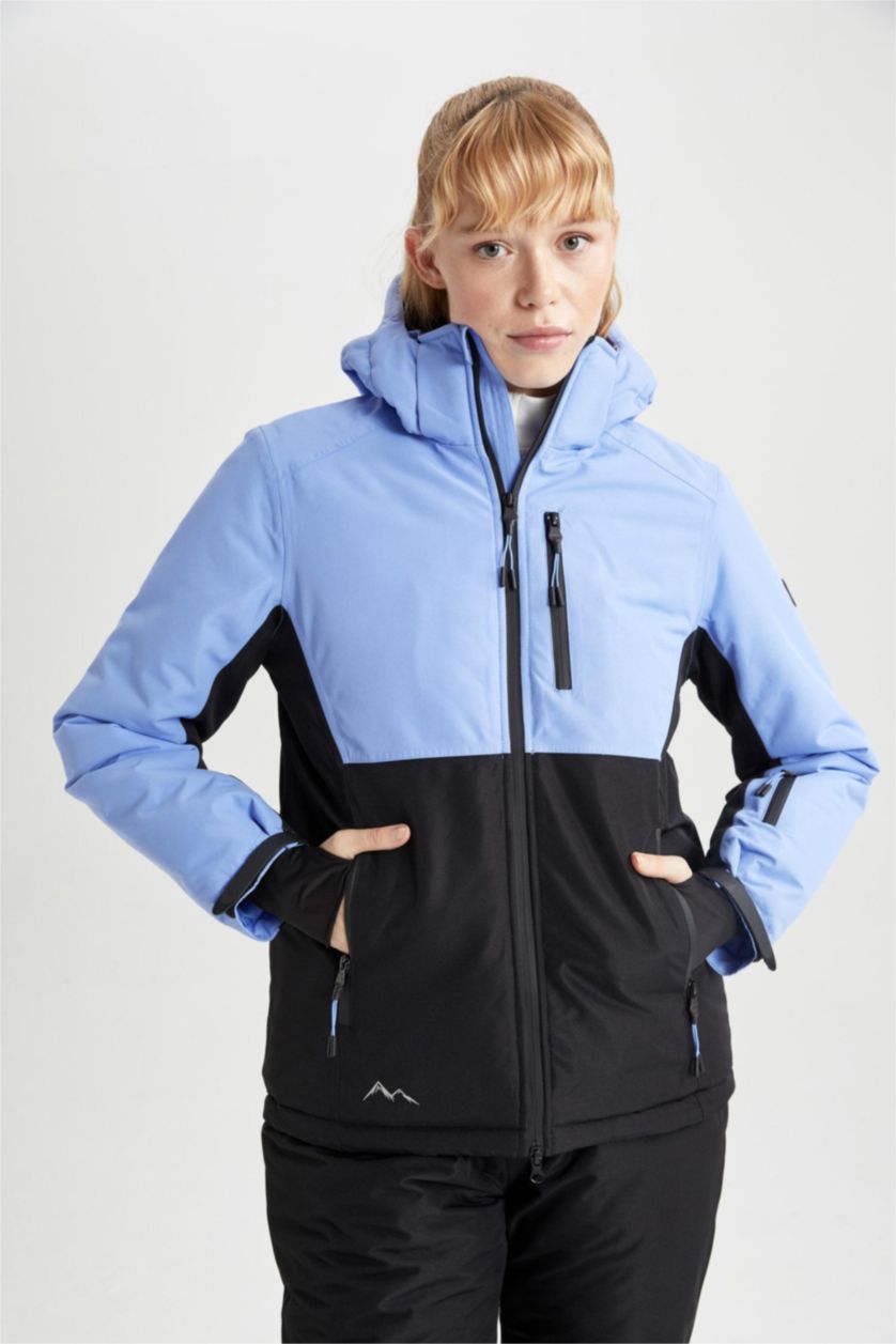 WOMAN Lilac DeFactoFit Water Repellent Regular Fit Fleece Lined Ski Jacket