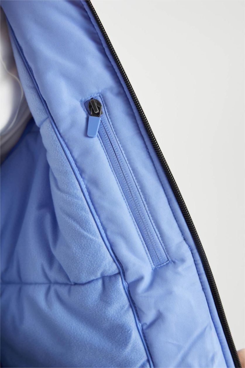 WOMAN Lilac DeFactoFit Water Repellent Regular Fit Fleece Lined Ski Jacket