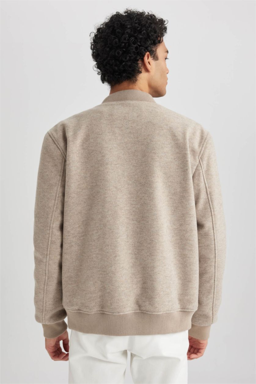 MAN Sand Slim Fit Hooded Faux Fur Lined Cachet Jacket