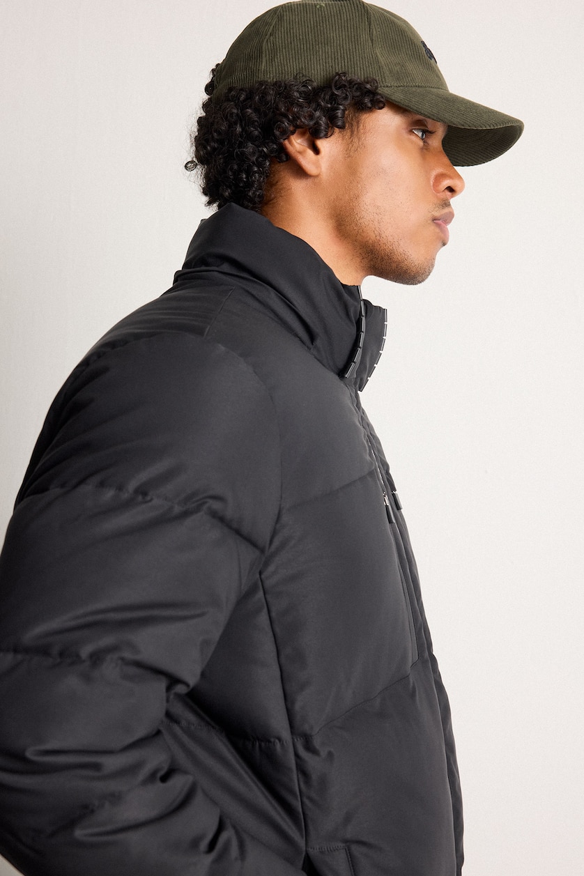 MAN Black Waterproof and Windproof Slim Fit Winter Jacket