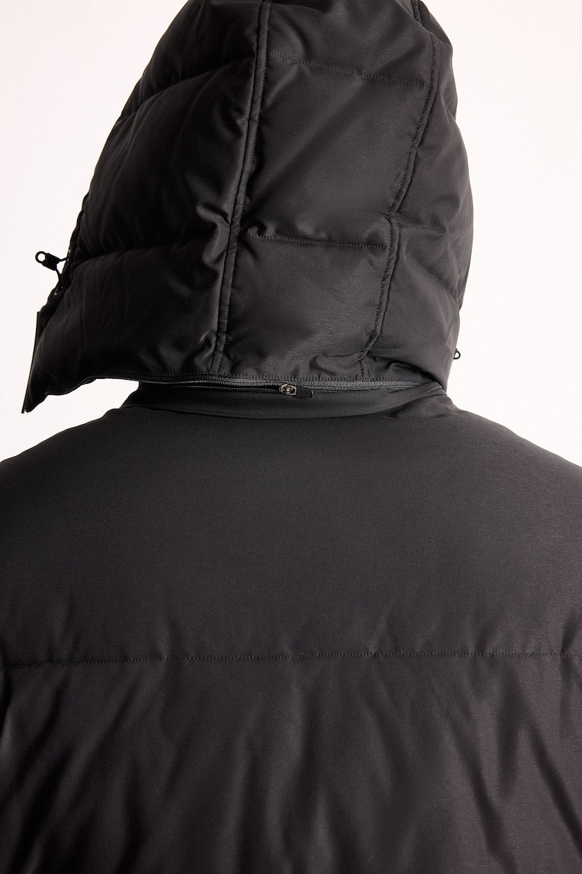 MAN Black Waterproof and Windproof Slim Fit Winter Jacket