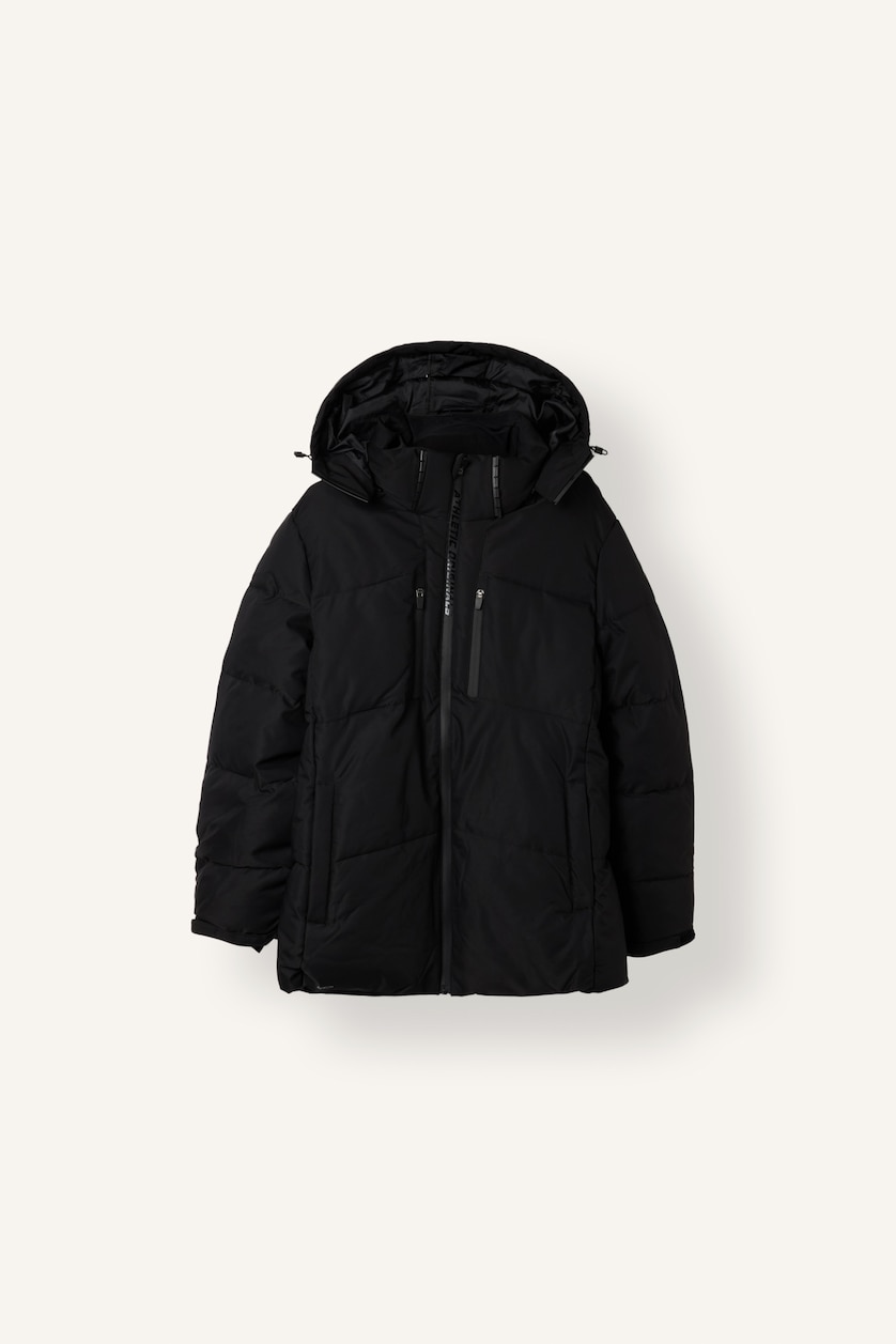 MAN Black Waterproof and Windproof Slim Fit Winter Jacket