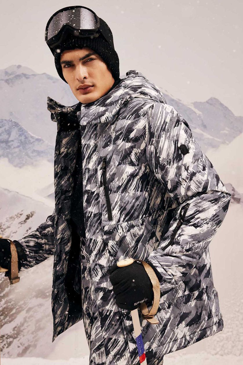 Ерлер қара бас киімді поляр Шаңғы киімдері