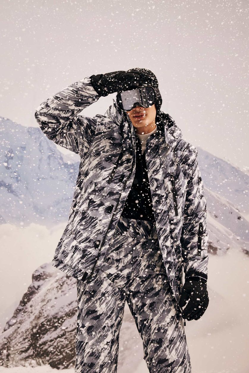 Ерлер қара бас киімді поляр Шаңғы киімдері