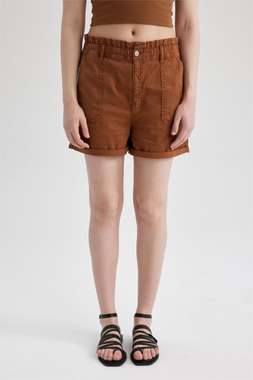 WOMAN Camel Regular Fit Gabardine