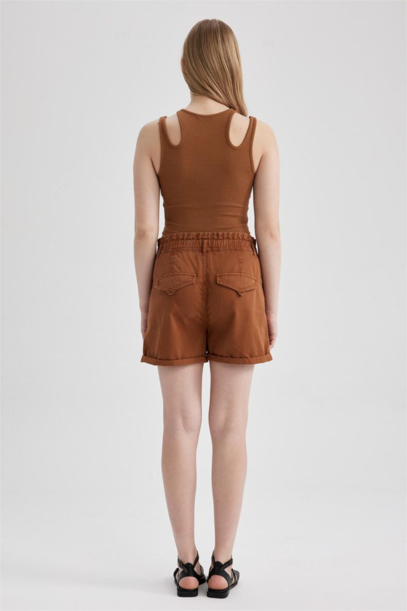 WOMAN Camel Regular Fit Gabardine